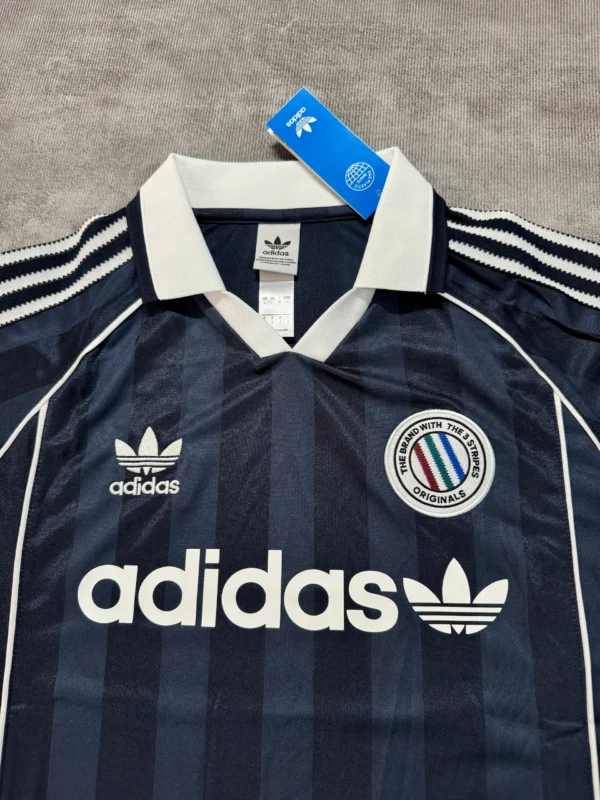 Adidas Style 90s Retro Football Long Sleeve Shirt – White