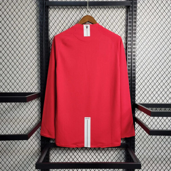 Manchester United 2007/2008 Home Long Sleeve Retro Jersey